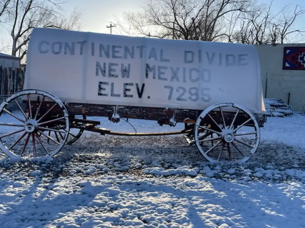Wagon With Snow
